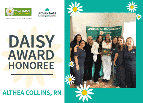 Nurse Althea Collins honored with DAISY Award from Advantage Medical Professionals
